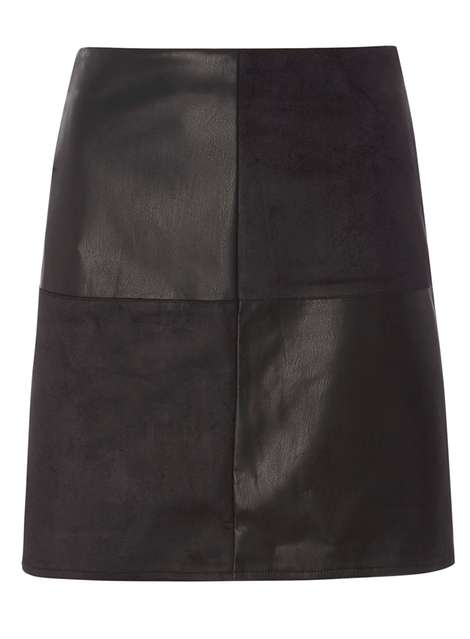 Black Mix Mini Skirt